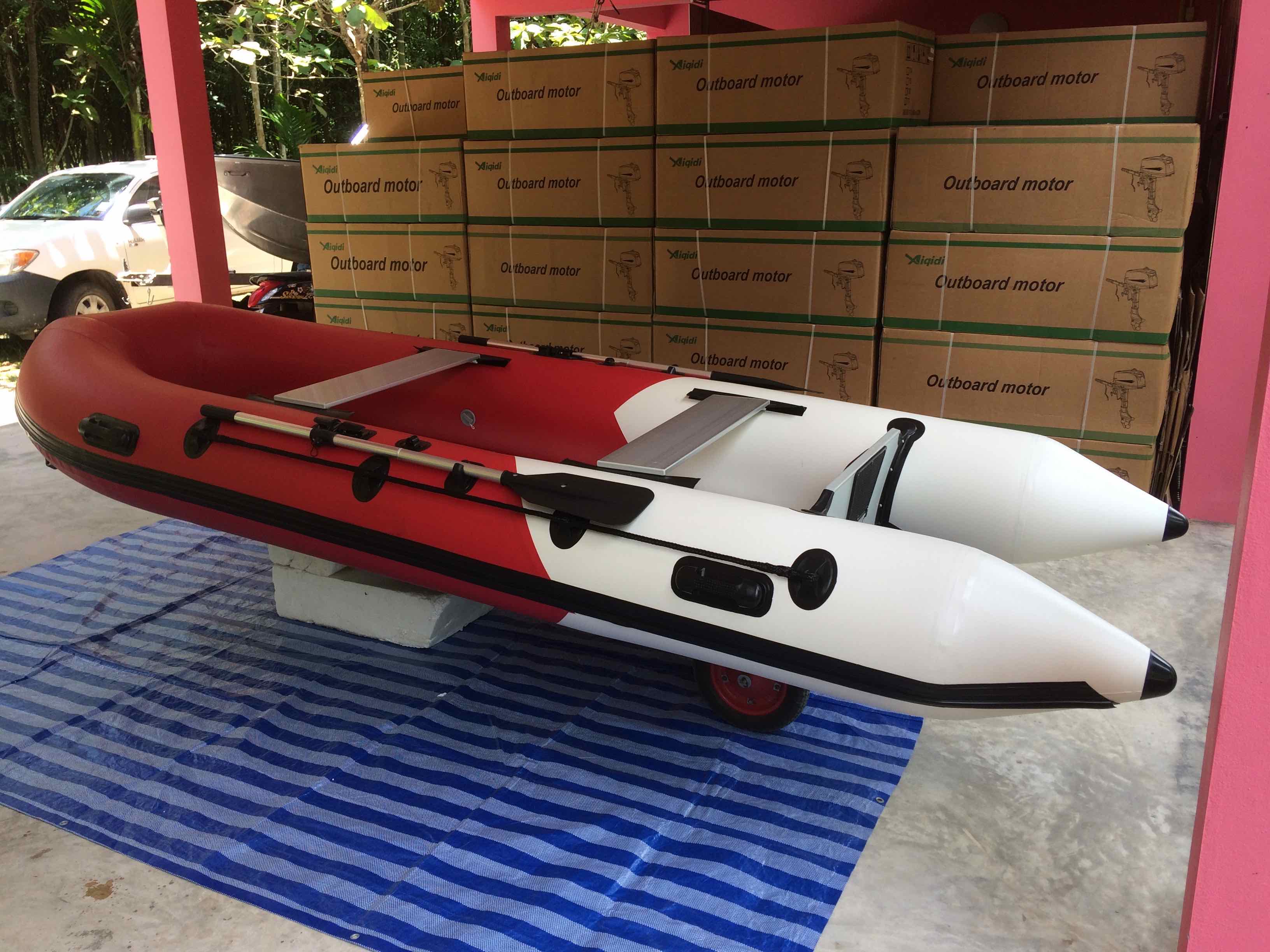 AL-380 PVC inflatable boat with aluminium floor